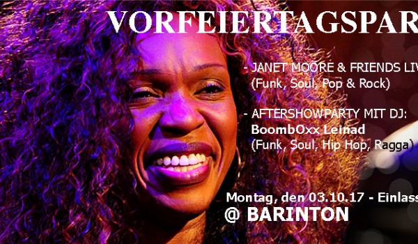 Janet Moore & Friends // DJ BoombOxx Leinad Janet Moore & Friends // DJ BoombOxx Leinad